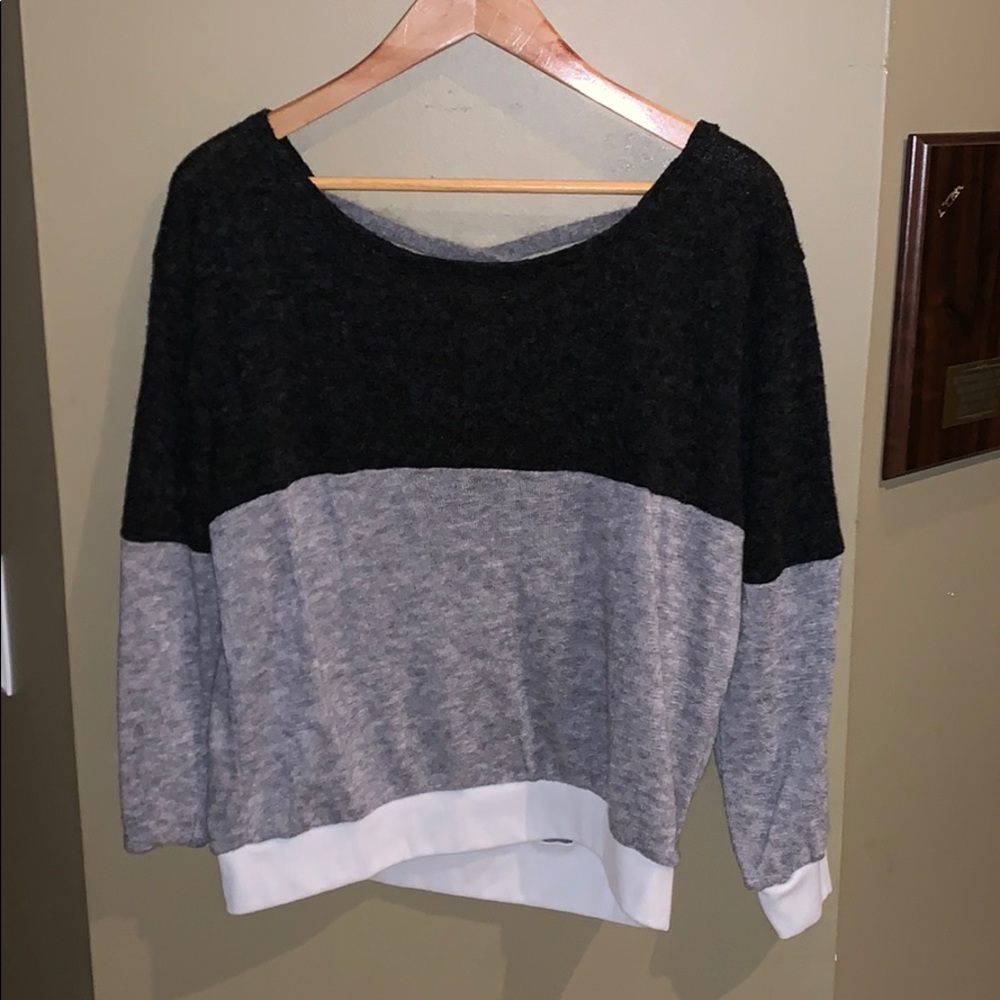 Shein 3/4 sleeve cropped sweater